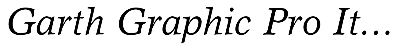 Garth Graphic Pro Italic